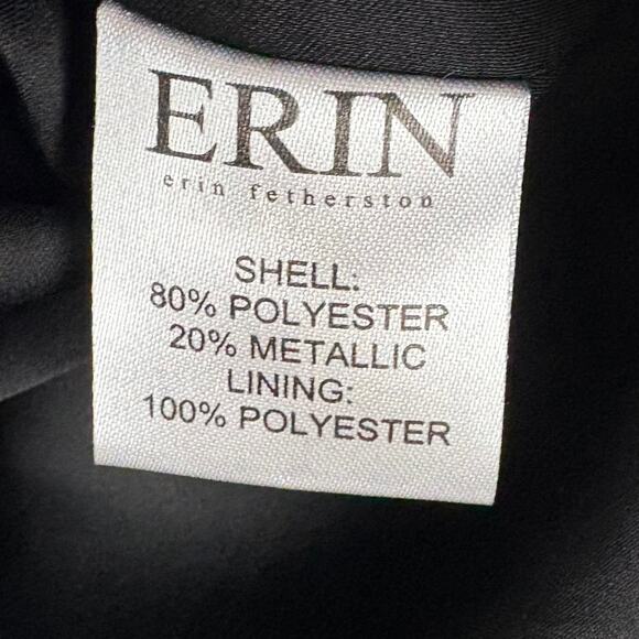 Erin Fetherston Resort 2014 Doily Jacquard Bow Back Dress Black Silver Size 2 - Picture 5 of 12